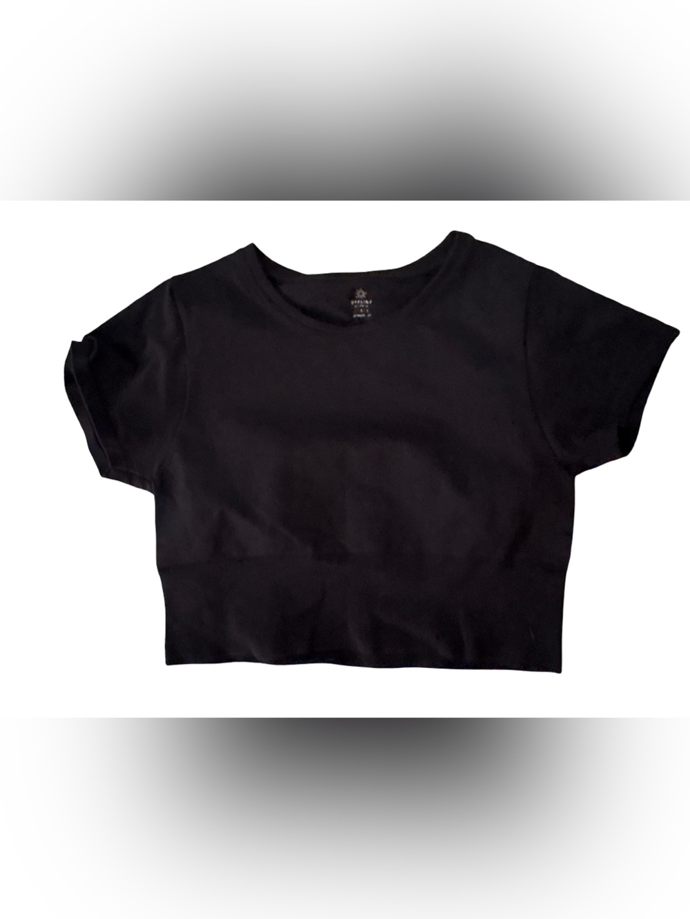 aerie Black Cropped T-Shirt